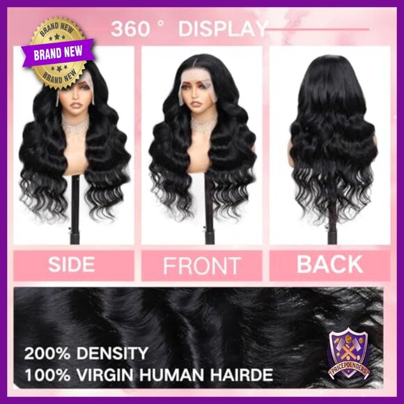 30 Inch Body Wave Lace Front Wig Human Hair 200 Density Glueless Pre Plucked main image 5